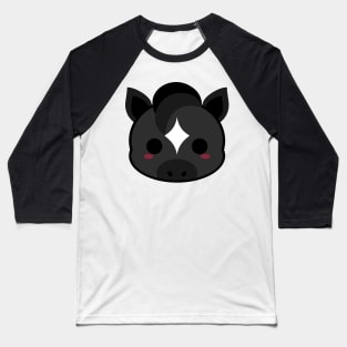 Cute Black Horse Baseball T-Shirt